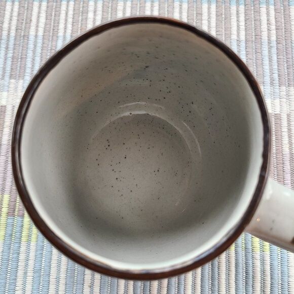 Handcrafted Ceramic Pottery Stoneware Mug Autumn Leaves Speckled Finish Korea - Picture 7 of 9